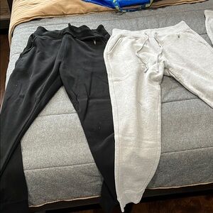 Mens Black and Gray Joggers